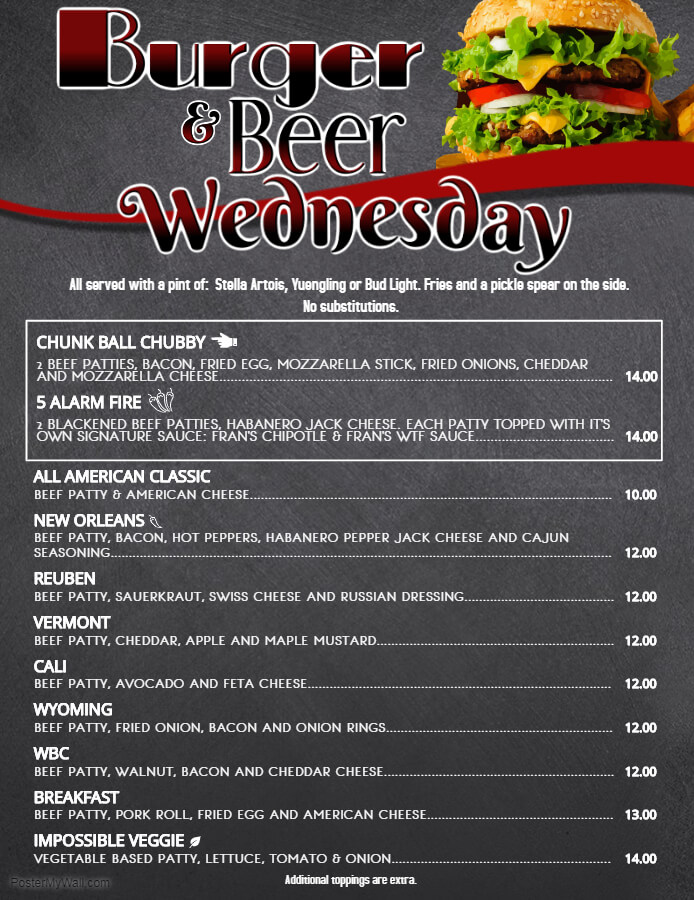 Wed Burger and Beer Day flyer (1)